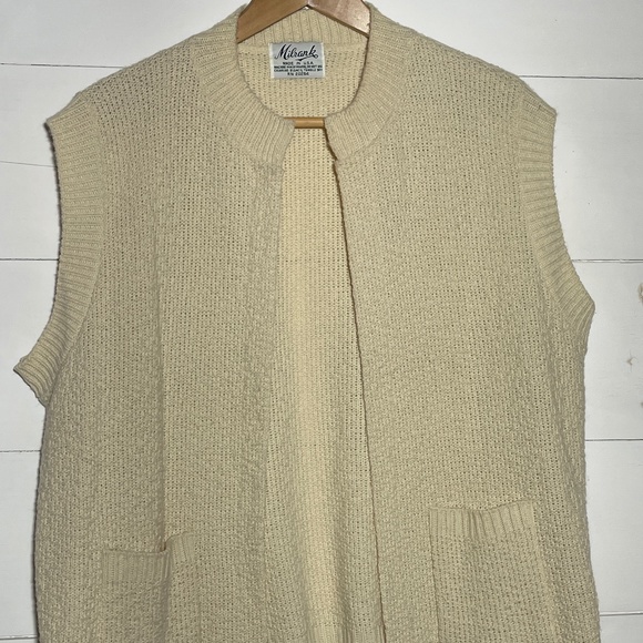 VINTAGE Milrank sweater Cardigan with box pockets Size LARGE - Picture 2 of 5